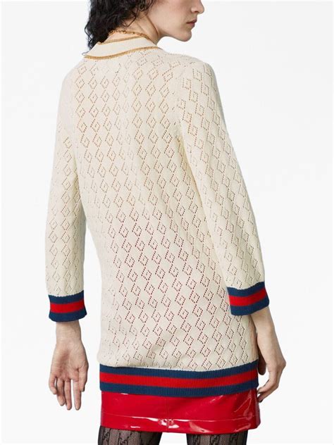 Monogram Pointelle Cotton Pullover 